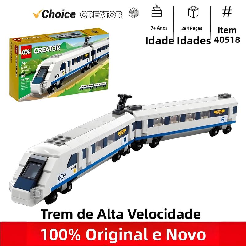 Trem De Alta Velocidade Lego Creator 40518 Com Compartimento Do